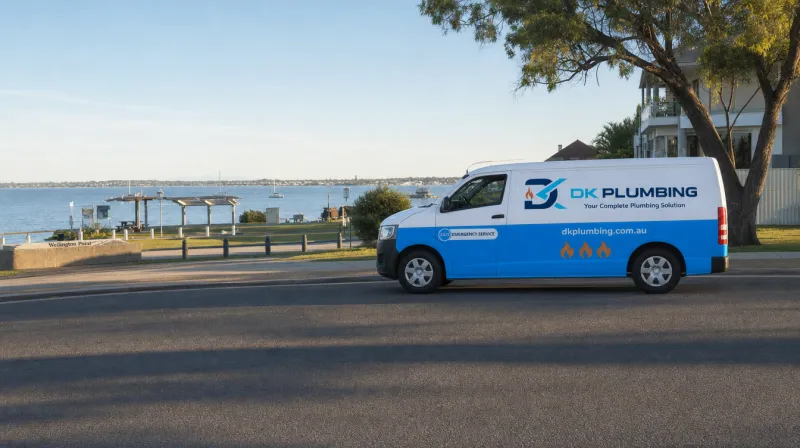 DK Plumbing signwritten service van — your local Capalaba plumber and gas fitter